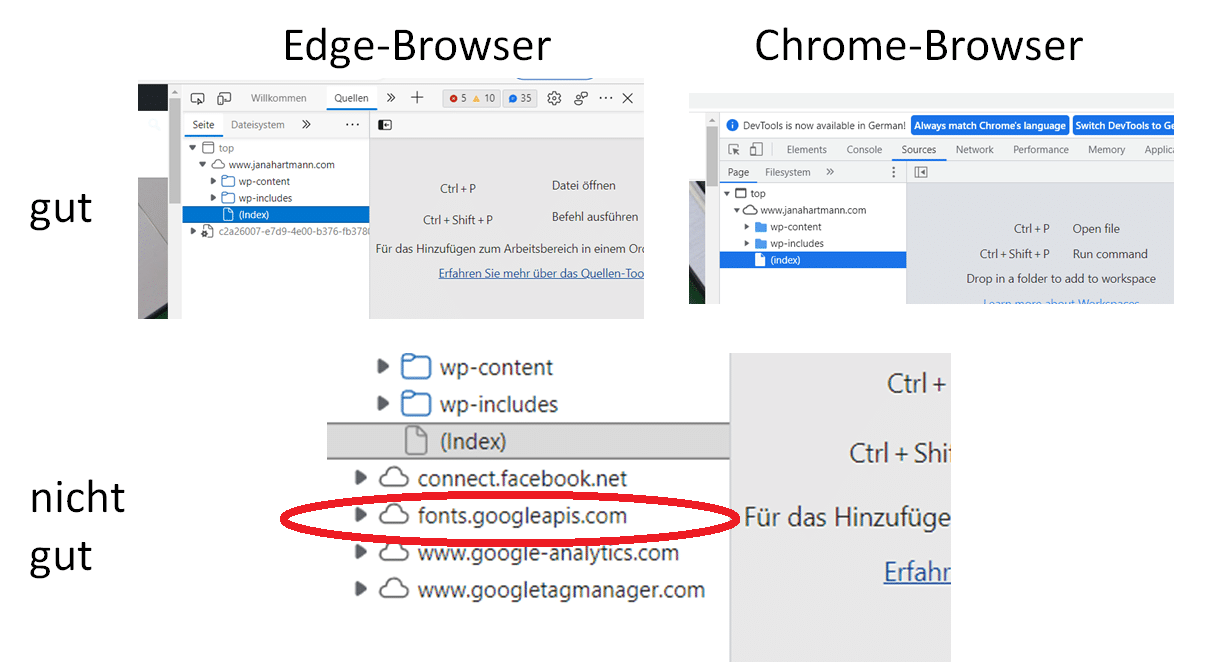 Durchsuchen nach Google Fonts